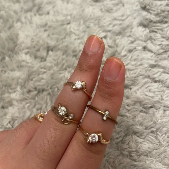 Rhinestone ring set 6 piece ring jewelry - Picture 13 of 14